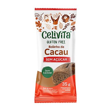 Bolinho de Cacau Zero Açúcar Sem Glúten 35G